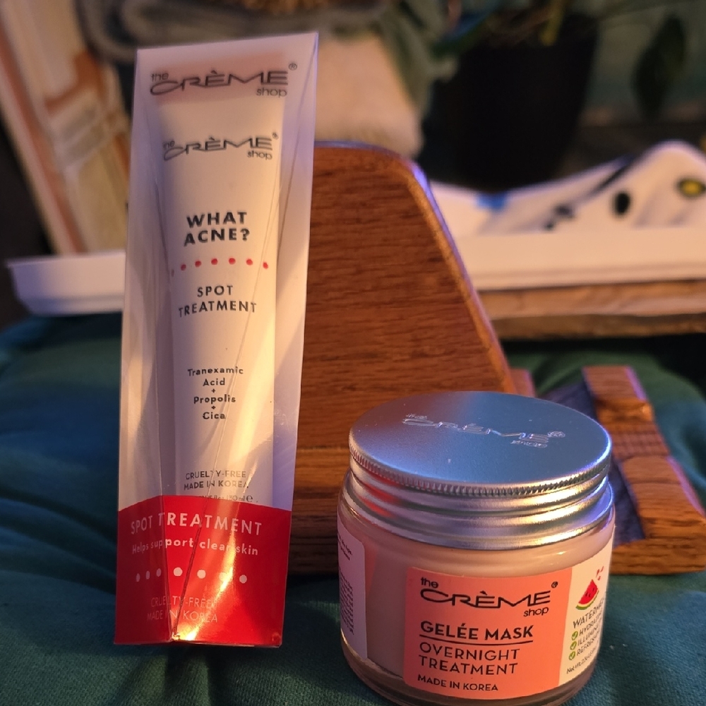 the Crème Shop Pink Spot Treatment & Gelée Mask Duo